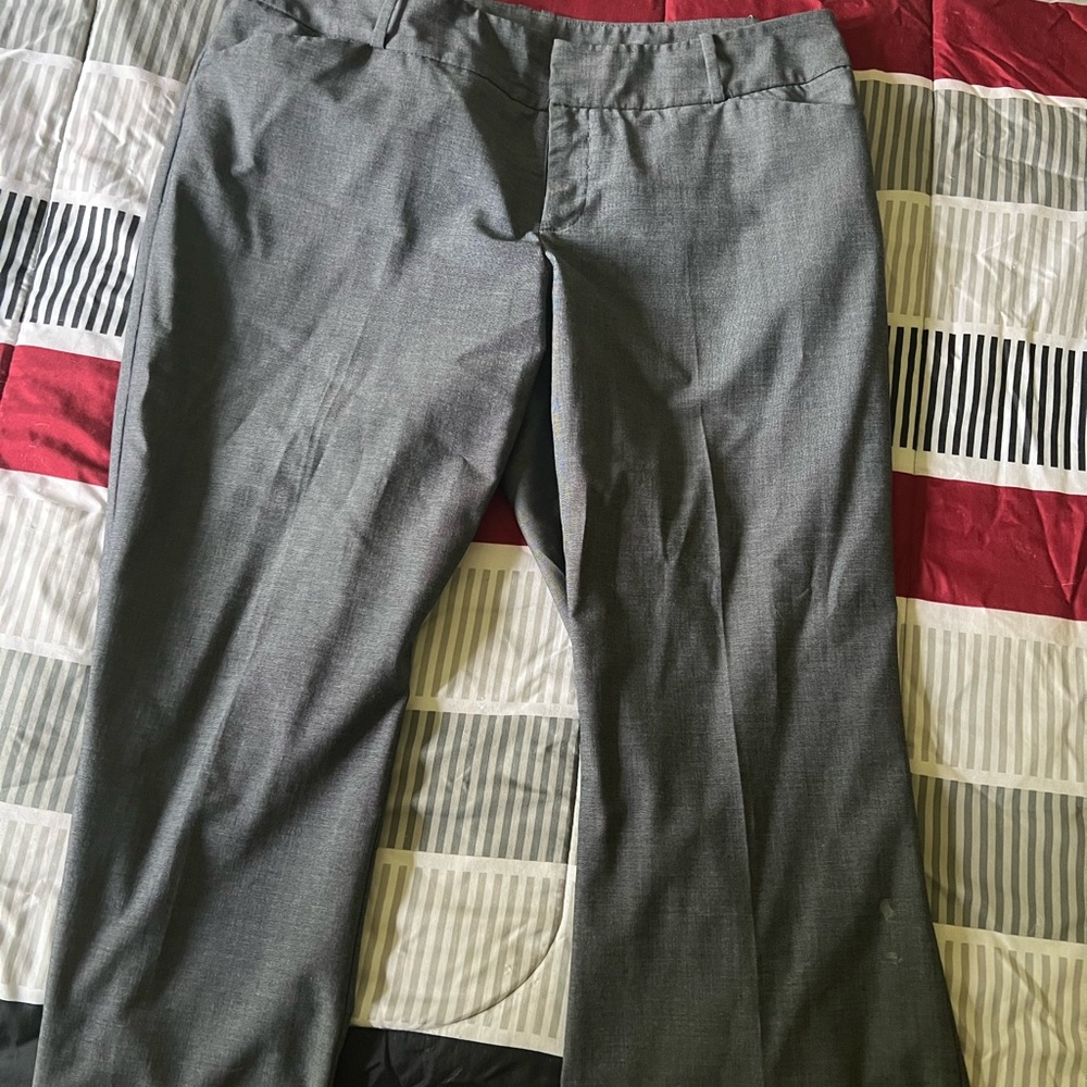 Blue grey button and buckle pants